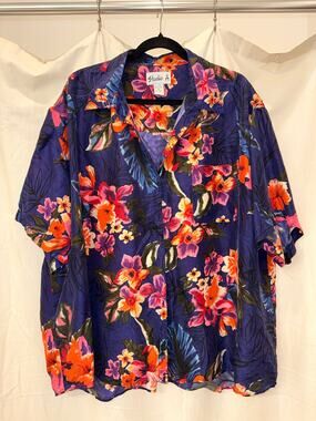 Studio A Silk Floral Button Down
